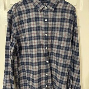 J. Crew Casual Flannel Button Down Shirt Blue and Red Plaid